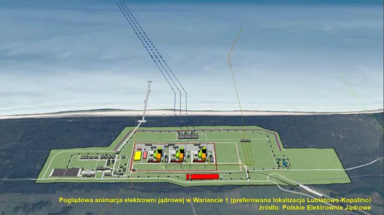 Projekt elektrowni w wariancie Kopalino-Lubiatowo. 
