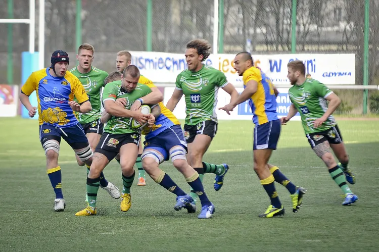 Piotr Olejniczak, Grzegorz Buczek i Cyprian Majcher 13.04.2014 RC Arka Gdynia vs RC Lechia Gdańsk
