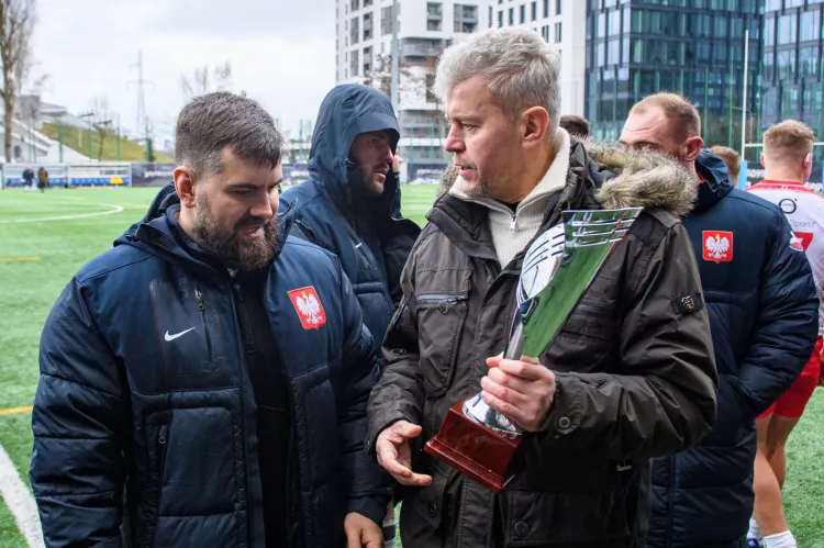 Mecz rugby Polska - Portugalia Grzegorz Buczek, ligowiec roku 2022 portalu Trojmiasto.pl