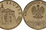 Dwuzłotówka ze Słupskiem z 2007 r. z serii "Historyczne miasta Polski" (32 miasta).