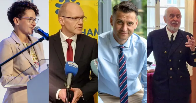 Ogłoszeni już kandydaci na prezydenta Sopotu, od lewej: Magdalena Czarzyńska-Jachim, Jarosław Kempa, Paweł Petkowski oraz Gabriel Oleszek.