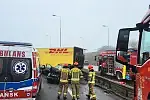 Pięć aut wzięło udział w wypadku, do którego doszło na wysokości węzła Karczemki na Obwodnicy Trójmiasta w kierunku autostrady A1.
