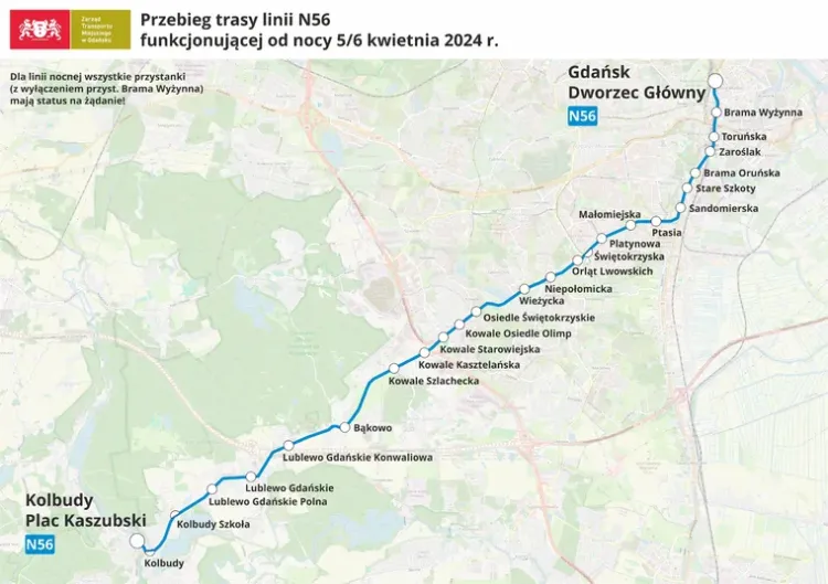 Tak będzie kursować "imprezowa linia autobusowa" z Gdańska do Kolbud.