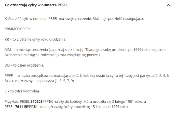 Informacja na temat płci jest zawarta w naszym numerze PESEL. Każdemu polskiemu obywatelowi przypisana jest jedna z dwóch uznawanych przez prawo płci - kobieta lub mężczyzna. 