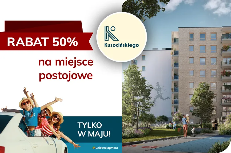W maju nowi klienci Unidevelopment SA, którzy zdecydują się na zakup mieszkania w inwestycji przy ul. Kusocińskiego, za miejsce postojowe zapłacą 19 tys. zł, zamiast ceny regularnej - 38 tys. zł.