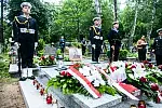 Uroczystość odsłonięcia pomnika nagrobnego kapitana Jerzego Błeszyńskiego. 