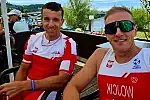 Michał Czapiński i Paweł Wójcik jako reprezentanci Polski podczas mistrzostw Europy w triathlonie w Portugalii.