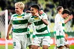 Fortuna 1. Liga: Lechia Gdańsk - Polonia Warszawa Maksym Chłań, Camilo Andres Marquez Mena   radość, bramka, gol