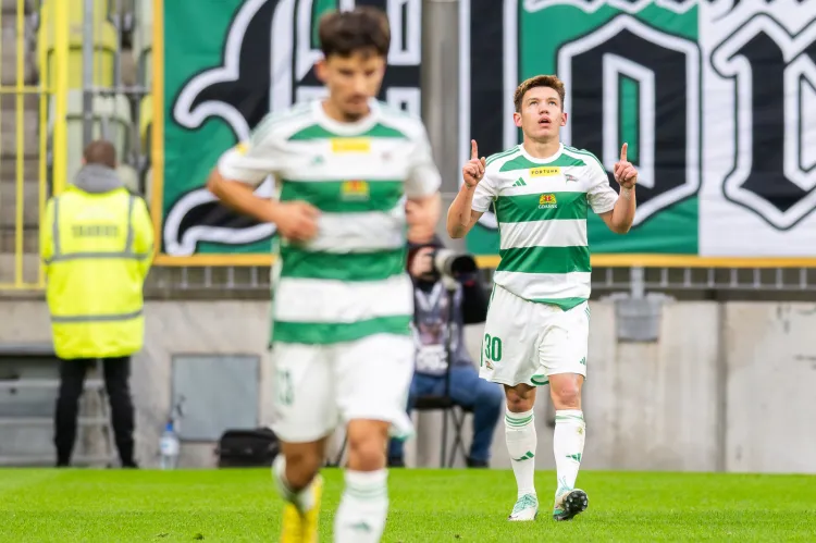 Lechia Gdańsk - Stal Rzeszów Maksym Chłań   radość, bramka, gol