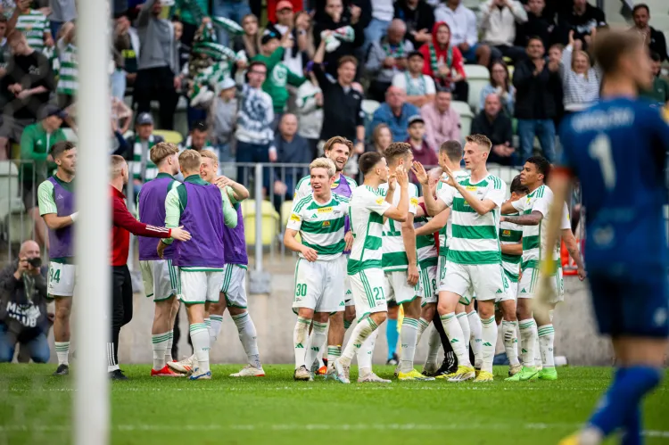Fortuna 1. Liga: Lechia Gdańsk - GKS Tychy Maksym Chłań   radość bramka gol   drużyna