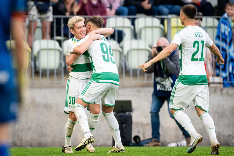 Fortuna 1. Liga: Lechia Gdańsk - GKS Tychy Maksym Chłań   radość bramka gol