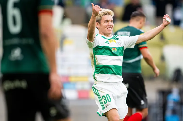 Fortuna 1. Liga: Lechia Gdańsk - GKS Tychy Maksym Chłań   radość bramka gol