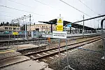 Remontowany przystanek SKM Stocznia w Gdańsku.