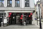 Walentynkowy wystrój pierogarni Stary Młyn.