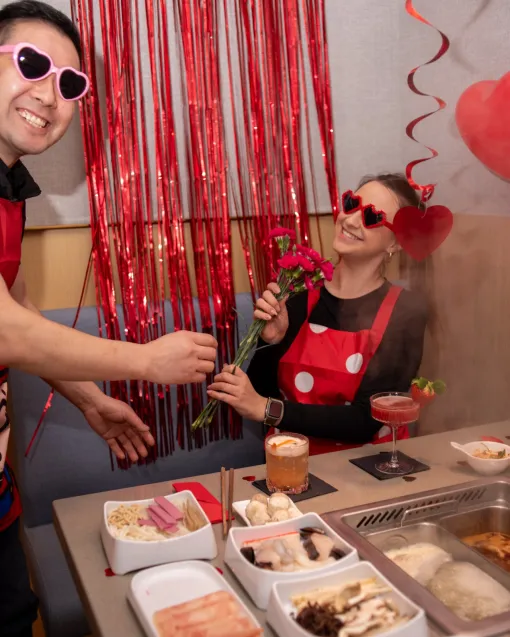 Walentynkowy wystrój Miss Hotpot.
