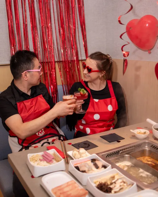 Walentynkowy wystrój Miss Hotpot.