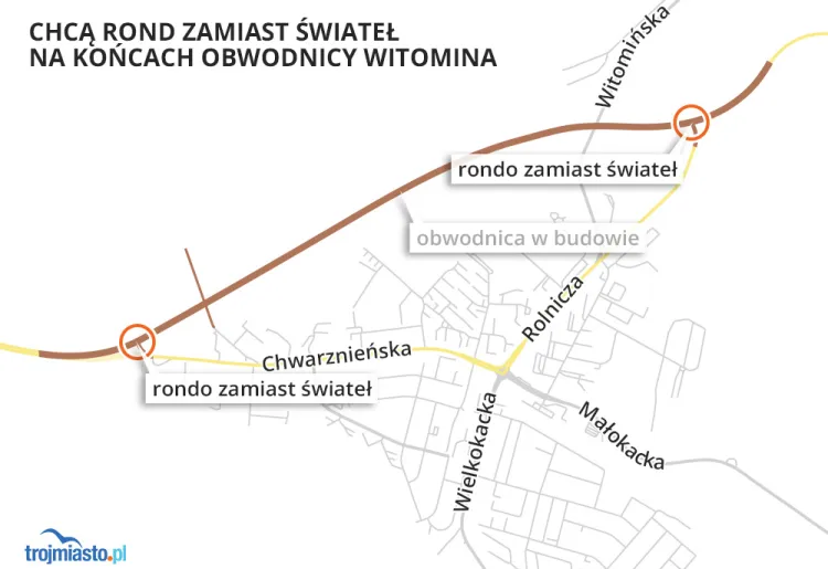 Mieszkańcy chcieliby, by ronda zastąpiły skrzyżowania ze światłami.