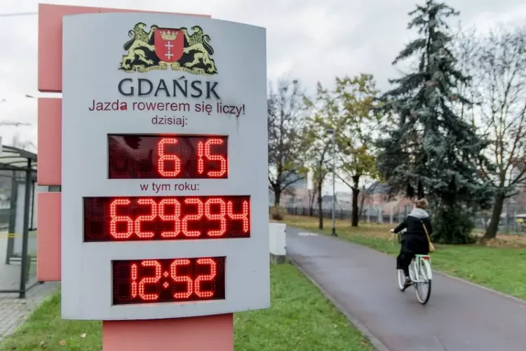 Pętle indukcyjne zliczają rowerzystów w Gdańsku w ponad 30 miejscach.