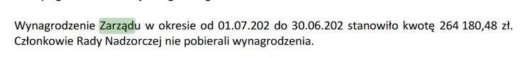 Wynagrodzenie władz Arki Gdynia w sezonie 2024/25.