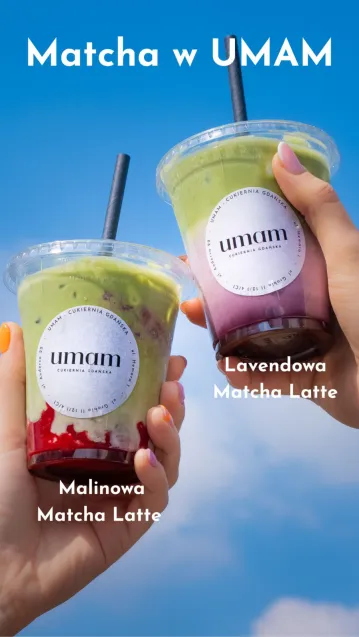 UMAM: malinowa i lawendowa Matcha Latte
