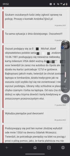 Michał Józef B. - takie dane pokazuje poszkodowanym oszust.