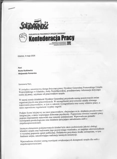 Najnowsza opinia związków zawodowych z początku maja.