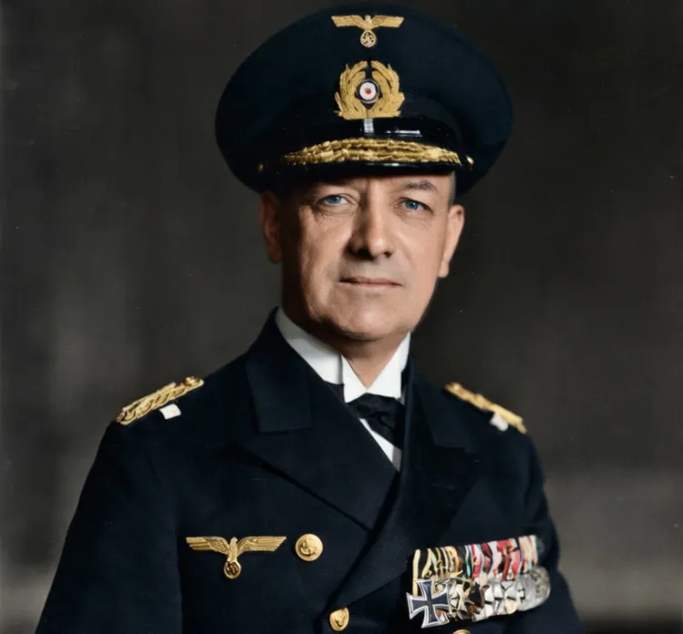 Erich Raeder jako wielki admirał Kriegsmarine i zbrodniarz wojenny.