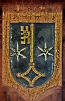 Herb Helu w Ratuszu Staromiejskim w Gdańsku. 