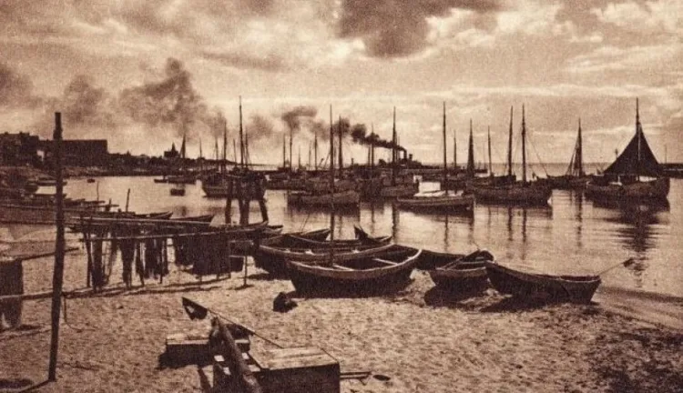 Port Rybacki w Helu na początku XX wieku.