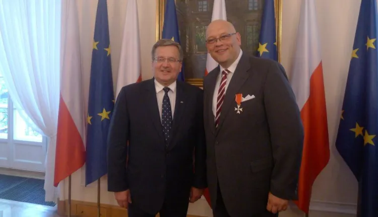 Prezydent Bronisław Komorowski wręczył odznaczenia państwowe członkom Business Centre Club. Wśród odznaczonych był Maciej Dobrzyniecki, kanclerz Loży Gdańskiej BCC. 