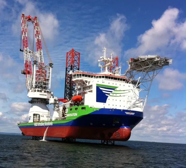 Na początku lipca "Innovatin" przechodził próby morskie na Zatoce Gdańskiej.