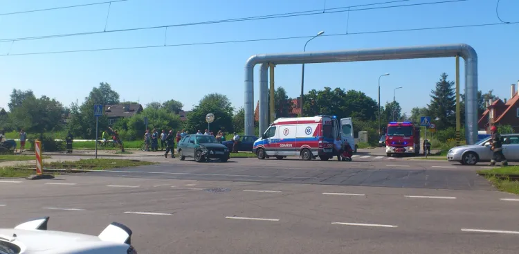 Wypadek na skrzyżowaniu ul. Marynarki Polskiej i ul. Śnieżnej z 24 lipca.