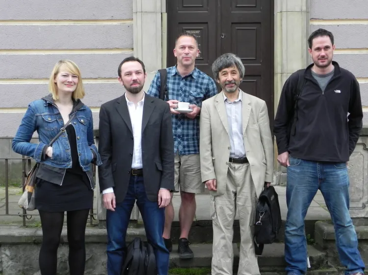 Brytyjscy pisarze, którzy odwiedzili w ubiegły weekend Gdańsk: (od lewej) Kerry Hudson, Christopher Shevlin, Phil Terry, Hamid Ismailov, Peter Moore.
