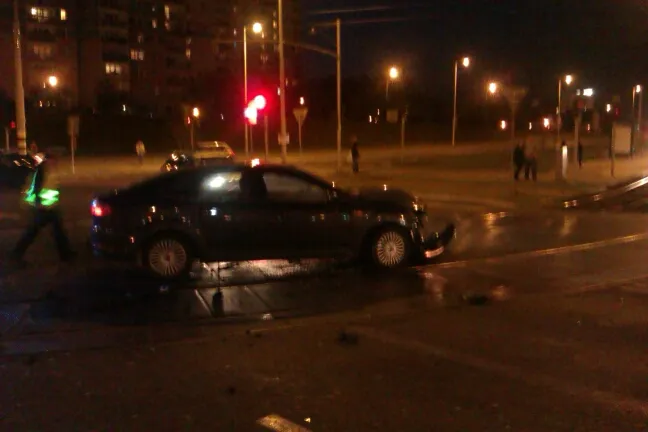Wypadek przy pętli tramwajowej na Chełmie.