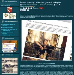 Na sesję mody w Katedrze Olwiskiej jako pierwszy zwrócił uwagę portal StaraOliwa.pl