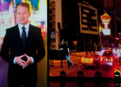 Jednym z prowadzących galę był Mirosław Baka, w tle filmowe animacje Roberta Sochackiego