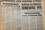 Tak wyglądała pierwsza strona trójgazety 14 grudnia, czyli połączonych trzech gdańskich tytułów gazet. 