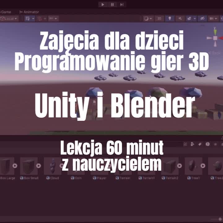 Zajęcia dla dzieci z programowania gier 3D Unity/Blender: wideo 17050